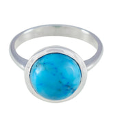 Bianca Graceful Turquoise Solitaire Ring Turquoise Blue