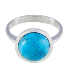 Bianca Graceful Turquoise Solitaire Ring Turquoise Blue