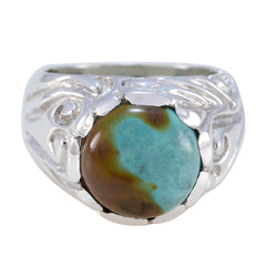 Maria Turquoise Solitaire Ring with Elegant Silver Design