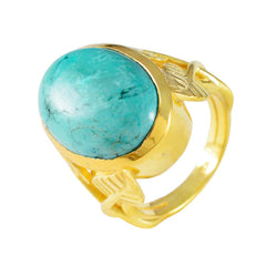 Luna Leafy Turquoise Solitaire Ring