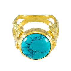 Carolina Glamorous Turquoise Solitaire Ring Turquoise Blue