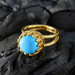 Ella Graceful Turquoise Solitaire Ring