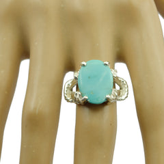 Ella Rope-Wire Turquoise Solitaire Ring