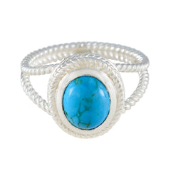 Greta Rope-Wire Turquoise Solitaire Ring Turquoise Blue