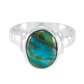 Saanvi Luxurious Turquoise Solitaire Ring Turquoise Blue