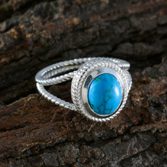 Greta Rope-Wire Turquoise Solitaire Ring