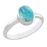 Hye-jin Glamorous Turquoise Solitaire Ring Turquoise Blue