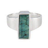 Grace Modern Turquoise Solitaire Ring Turquoise Blue