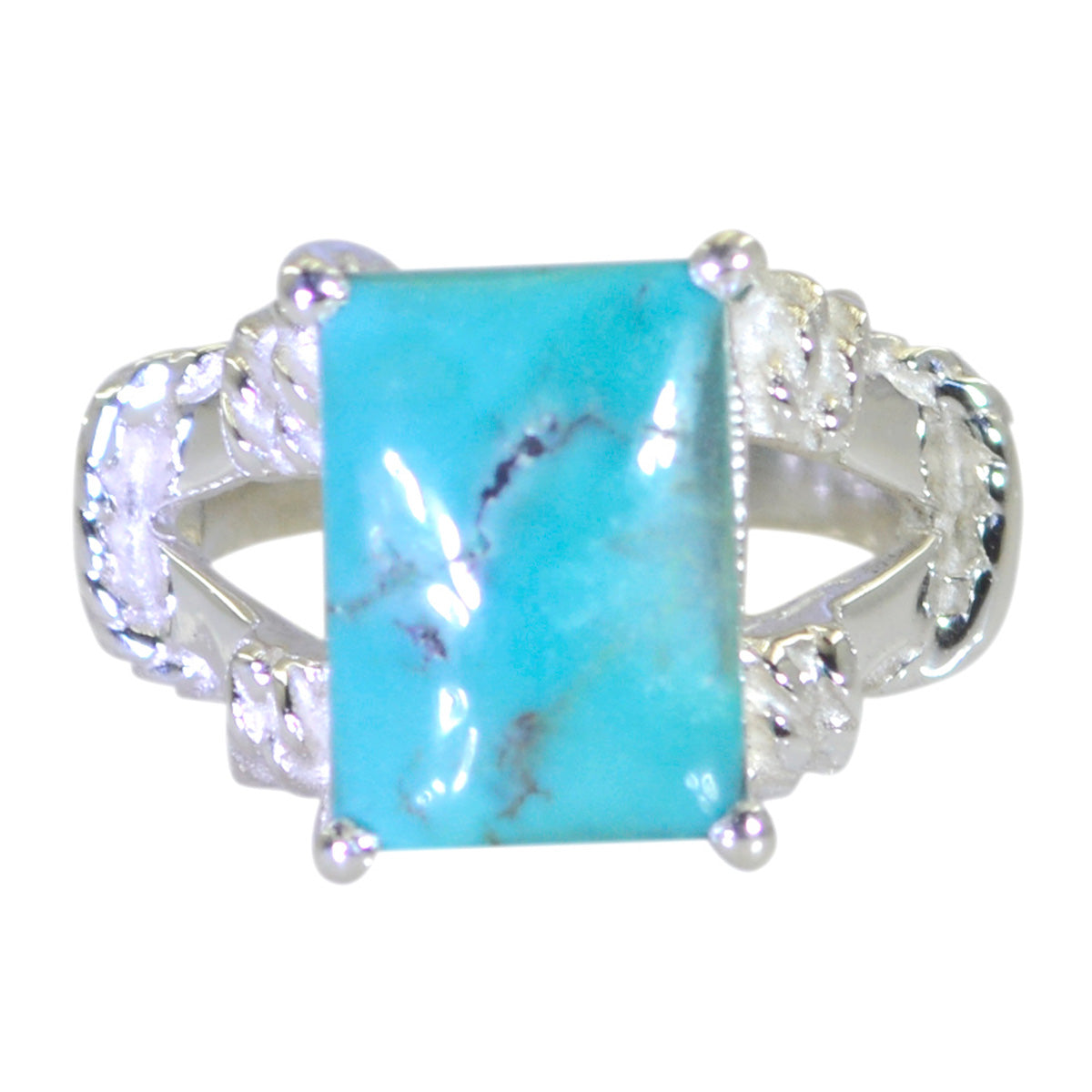 Ananya Rope-Wire Turquoise Solitaire Ring Turquoise Blue