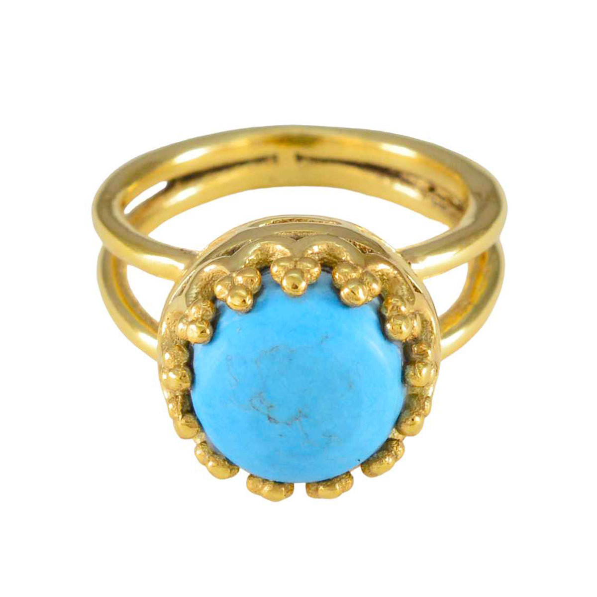 Ella Graceful Turquoise Solitaire Ring Turquoise Blue