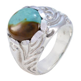 Maria Turquoise Solitaire Ring with Elegant Silver Design Turquoise Blue