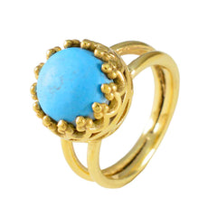 Ella Graceful Turquoise Solitaire Ring