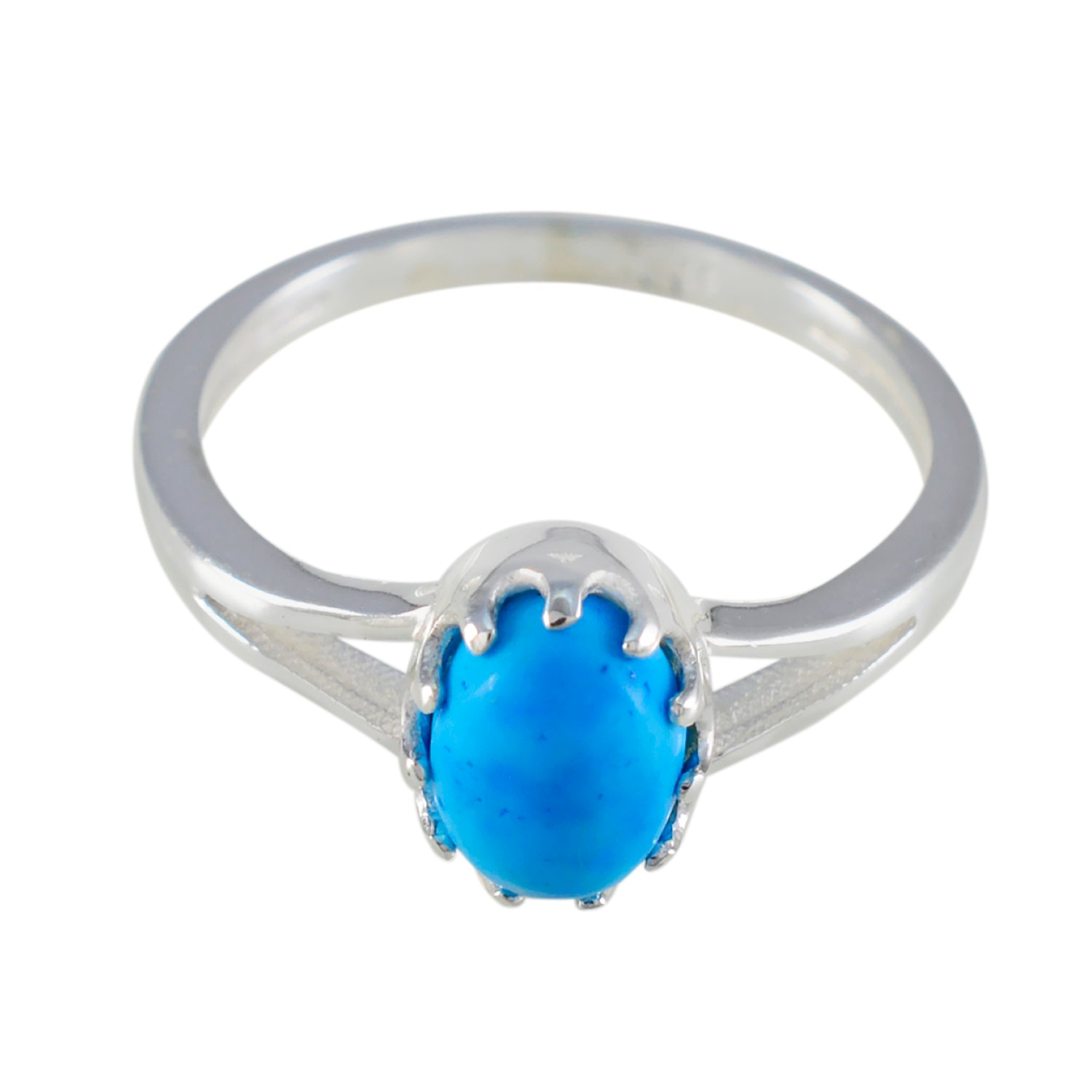 Maria Abstract Turquoise Solitaire Ring Turquoise Blue