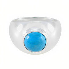 Aria Contemporary Turquoise Solitaire Ring Turquoise Blue