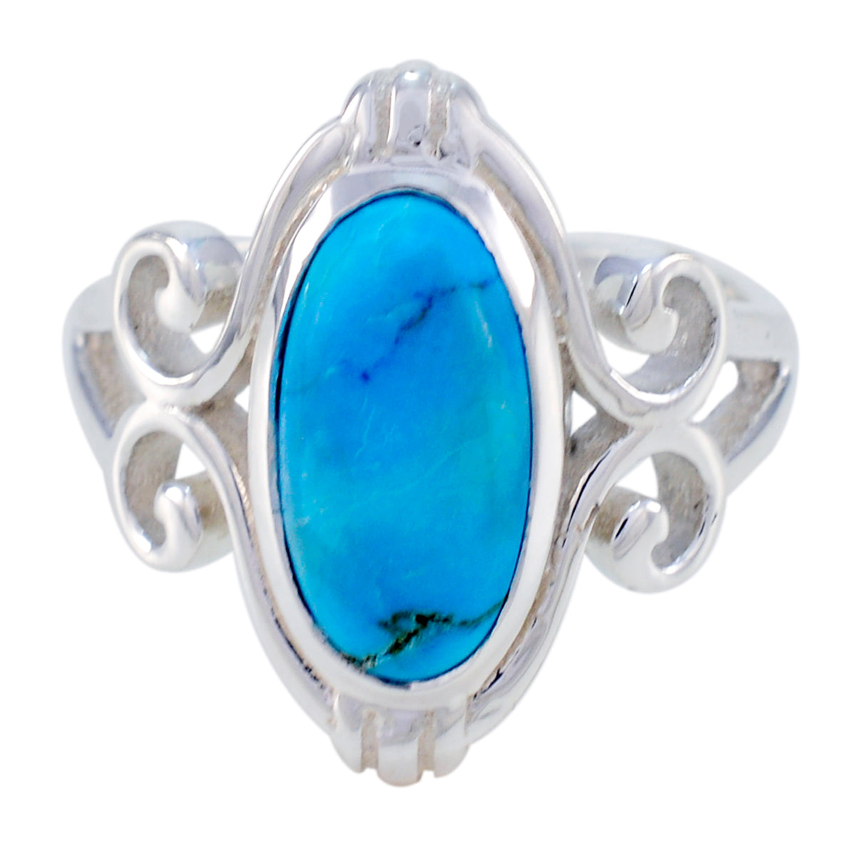 Alejandra Rope-Wire Turquoise Solitaire Ring Turquoise Blue