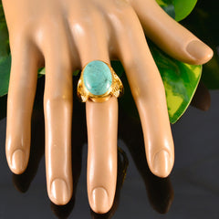 Luna Leafy Turquoise Solitaire Ring