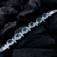Hazel Unique Blue Tennis Bracelet for Everyday Glam