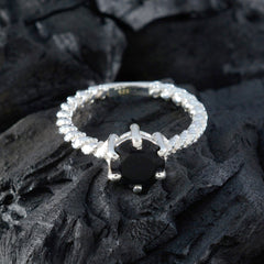 Valentina Twist Black Solitaire Ring