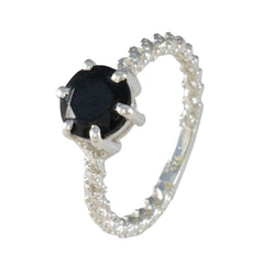 Valentina Twist Black Solitaire Ring