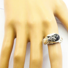 Maya Victorian Black Solitaire Ring