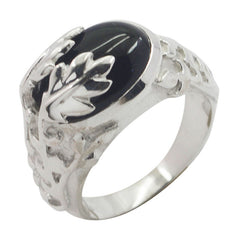 Maya Victorian Black Solitaire Ring