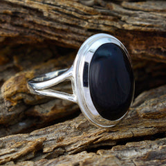 Aria Victorian Black Solitaire Ring