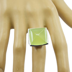 Lourdes Victorian Light Green Gemstone Ring Silver