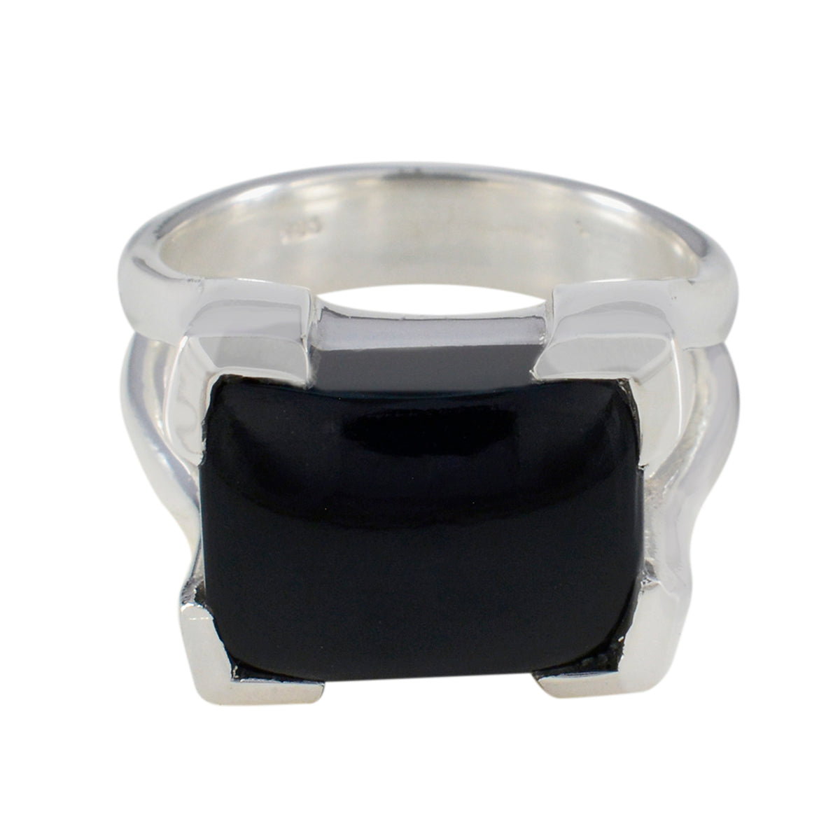 Camila Vintage Black Solitaire Ring Black Onyx Black