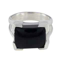 Camila Vintage Black Solitaire Ring Black Onyx Black