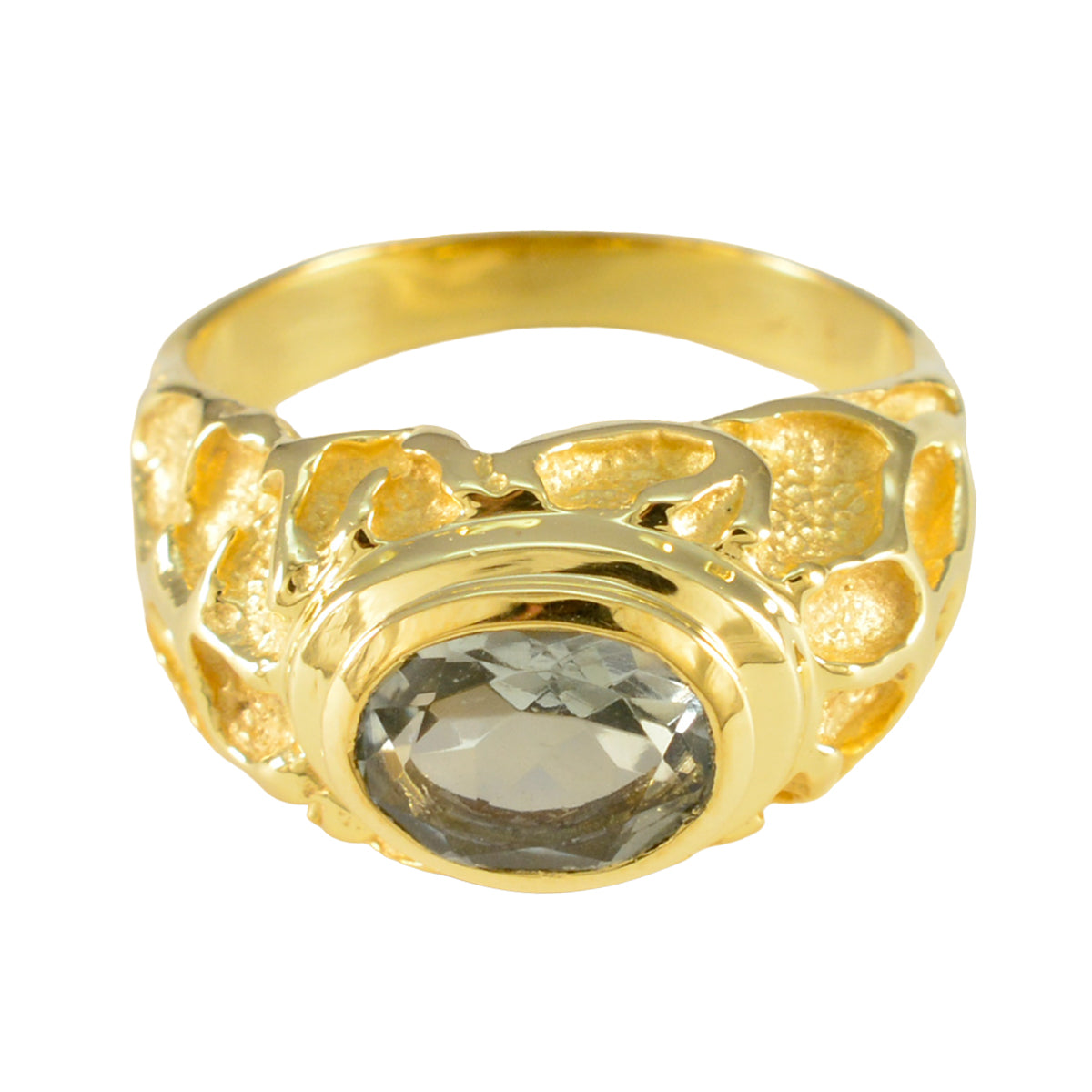 Bruna Vintage Light Green Solitaire Ring Green Amethyst Green