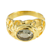 Bruna Vintage Light Green Solitaire Ring Green Amethyst Green