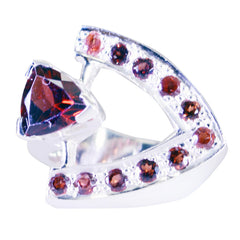 Eleanor Vintage Red Halo Ring with Garnet Stones