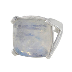 Hannah Vintage White Solitaire Ring Rainbow Moonstone White