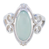 Violet Wire Ring India with Elegant Gemstone Design Aqua Chalcedony Green