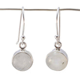 Isabella White Dangle Earrings for Everyday Glam Rainbow Moonstone White Dangle