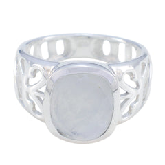 Isabel Filigree White Solitaire Ring Rainbow Moonstone White