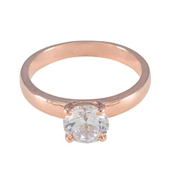 Dayana White Gemstone Multiple Ring Rose Gold Set