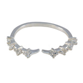 Riya white gemstone ring for women with elegant silver band and delicate gemstone accents