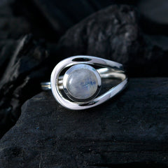 Dewi White Gemstone Ring with Elegant Silver Design