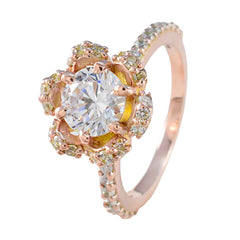 Siti Rose Gold White Halo Engagement Ring with Diamonds