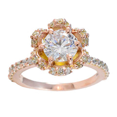 Siti Rose Gold White Halo Engagement Ring with Diamonds