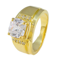 Ha-eun gold ring with large clear center stone and small diamonds white halo ring for wedding