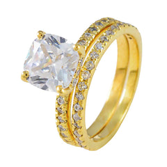 Haruka Elegant White Halo Ring for Women Gold Plated