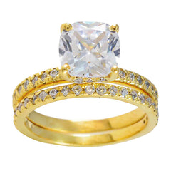 Haruka Elegant White Halo Ring for Women Gold Plated