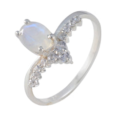 Li Lee White Halo Ring for Women with Gemstone Accent