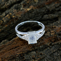 Dewi White Halo Ring for Women with Gemstone Glow