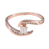 Camilla Rose Gold White Halo Ring for Women White CZ White