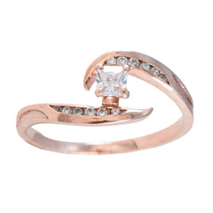 Camilla Rose Gold White Halo Ring for Women