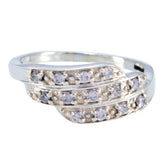 Meera White Halo Ring for Women with Sparkling Stones Cubic zirconia CZ White