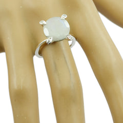 Mila Elegant White Halo Ring with Sterling Silver